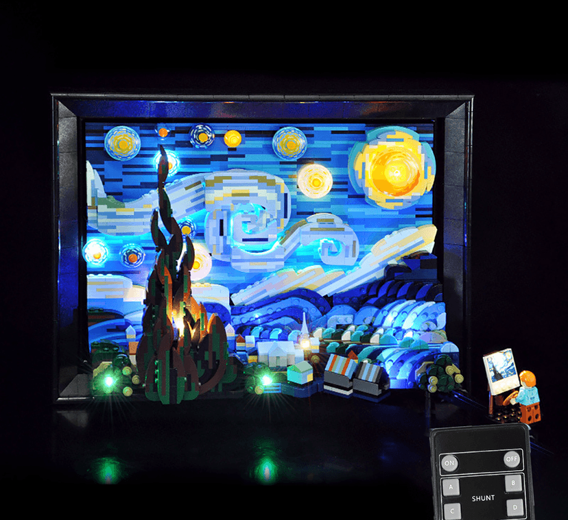 21333 Van Gogh starry sky oil painting（Remote Control Version）